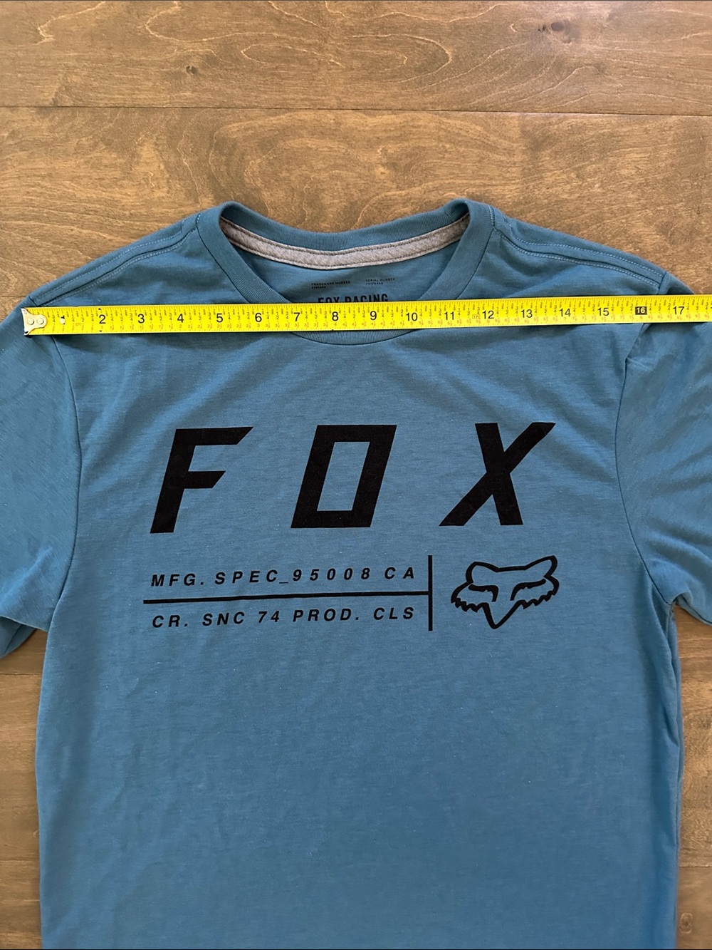 Fox Racing Blue Tee, Size S. - Picture 6 of 8